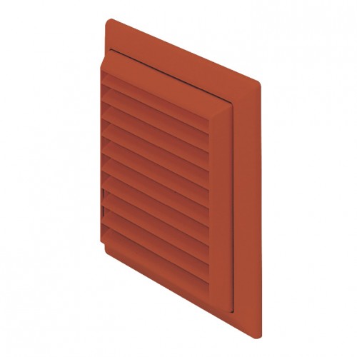 Domus 6904T Domus Terracotta Louvred Round Spigot Grille  150mm