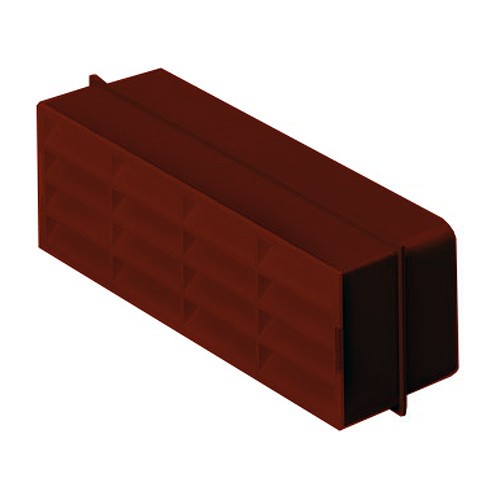 Domus 505B Domus Brown Horizontal Louvred c/w Damper Airbrick - Supertube 125mm