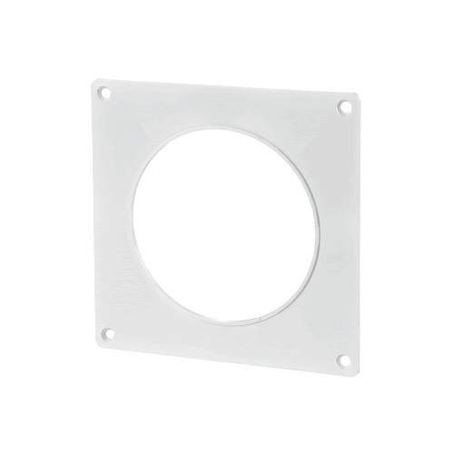 Domus 1144 EasiPipe 100 White Round Ducting Wall Plate DiaØ 100mm