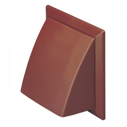 Domus 4902T Domus Terracotta Cowled c/w Damper - Round Spigot Wall Outlet  100mm