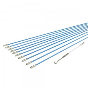 Greenbrook Electrical DR10 Norslo Blue Cable Rod Set With 10 x 1m GRP Rods, Mini-Eye, Mini Hook & Flexi-Lead