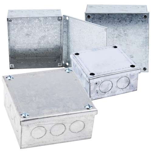 Niglon ABG444  Steel Pre-Galvanised Plain Adaptable Box  100x100x100mm