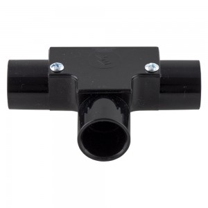 Marshall Tufflex MIT3BK  Black PVC Inspection Tee  25mm