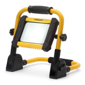 Forum Lighting SXLS31338E Stanley Yellow Aluminium LED Rechargeable Folding Work Light With USB Charging Point