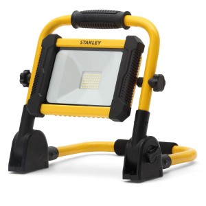 Forum Lighting SXLS31339E Stanley Yellow Aluminium LED Rechargeable Folding Work Light With USB Charging Point