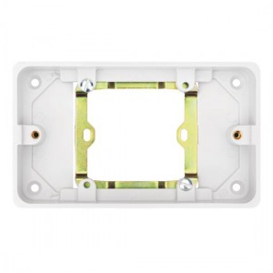 Hager WMPB2/20 Sollysta White Moulded 1 Gang To 2 Gang Surface Mounting Converter Frame Box Depth: 20mm
