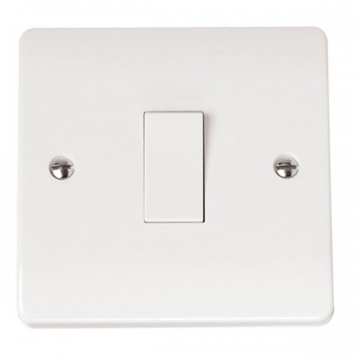 Click CMA010 Mode White Moulded 1 Gang 1 Way Plateswitch 10Ax