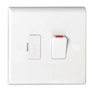 Deta S1386 Slimline White Moulded Double Pole Switched 3A Fused Connection Unit 13A