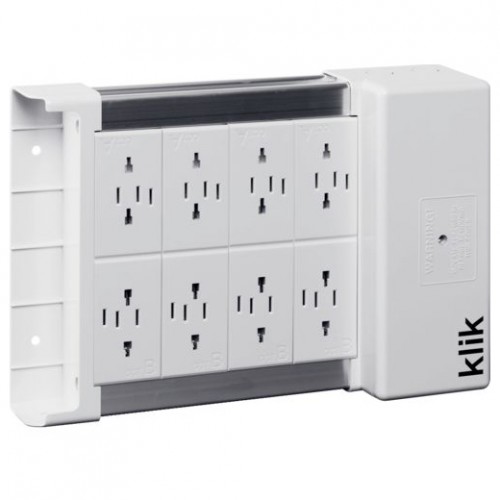 Hager KLDS8  Klik White 8 Way Lighting Distribution Box 6A Width: 338mm | Height: 222mm | Depth: 73mm