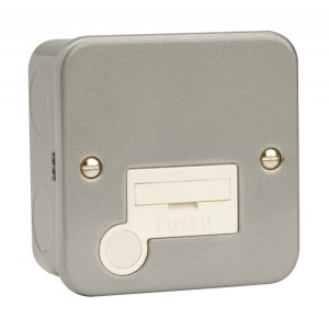 Scolmore CL050 Essentials Metalclad Unswitched Fused Connection Unit With Optional Front Flex Outlet & Mounting Box 13A