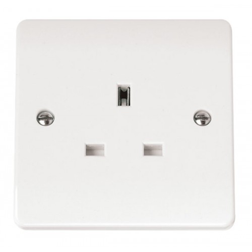 Click CMA030 Mode White Moulded 1 Gang Unswitched Socket 13A