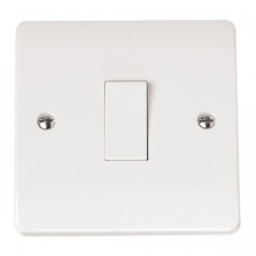 Click CMA025 Mode White Moulded 1 Gang Intermediate Plateswitch 10Ax