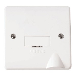 Click CMA050 Mode White Moulded Unswitched Fused Connection Unit With Base Flex Outlet 13A