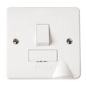 Click CMA051 Mode White Moulded Double Pole Switched Fused Connection Unit With Base Flex Outlet 13A