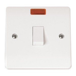 Click CMA623 Mode White Moulded DP Control Switch With Neon 20A