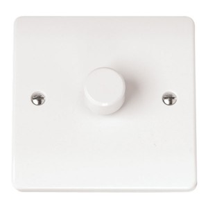 Click CMA140 Mode White Moulded 1 Gang 2 Way Dimmer Switch 400VA