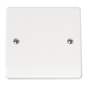 Click CMA060 Mode White Moulded 1 Gang Blank Plate