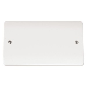 Click CMA061 Mode White Moulded 2 Gang Blank Plate