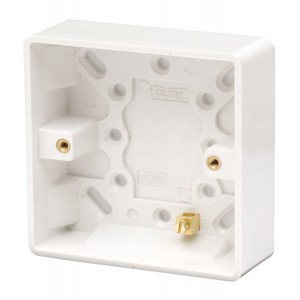 Click CMA081 Mode White Moulded 1 Gang Surface Mounting Box Depth: 25mm