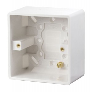 Click CMA085 Mode White Moulded 1 Gang Surface Mounting Box Depth: 47mm