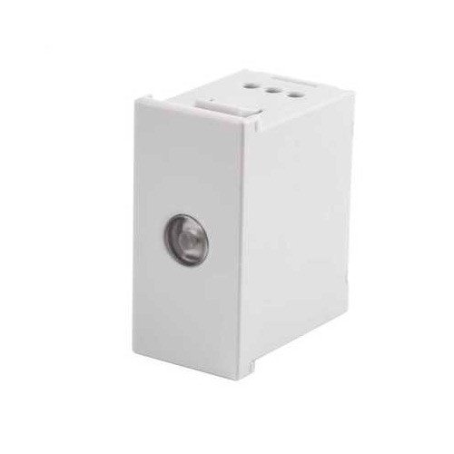 Danlers GRTLEUILM White 1 Module 2-Wire 1min-120min Adjustable Time Lag Grid Switch With Illuminated Pushbutton For Euro Module Data Installations 6A