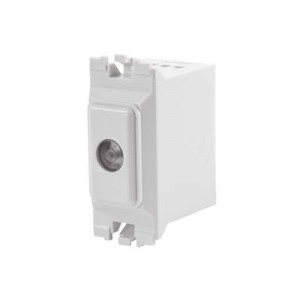 Danlers GRTLAMKILM White 1 Module 3-Wire 1min-120min Adjustable Time Lag Grid Switch With Illuminated Pushbutton For MK Gridplus Installations 6A 240V