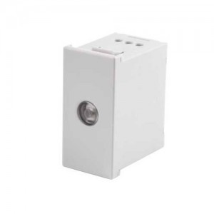 Danlers GRTLAEUILM White 1 Module 3-Wire 1min-120min Adjustable Time Lag Grid Switch With Illuminated Pushbutton For Euro Module Data Installations