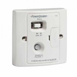 Greenbrook Electrical H92-WP PowerBreaker White Fused c/w RCD Connection Unit Passive 30mA