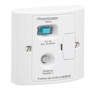 Greenbrook Electrical H92WPAAN10-C PowerBreaker White Moulded Type A Non-Latching (Active) RCD Unswitched Fused Connection Unit 13A 10mA
