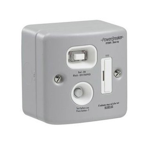 Greenbrook Electrical H92MPA10-C PowerBreaker Metal Fused c/w RCD Connection Unit 13A 10mA