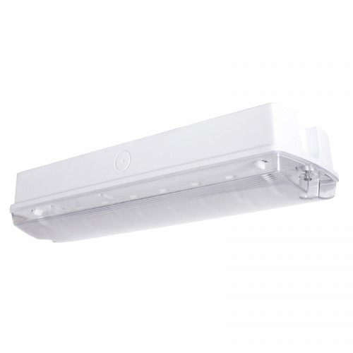 Integral LED ILEMBH026 White LED Emergency Bulkhead With Cool White LEDs & Self-Adhesive Legend Kit IP65 5W 250Lm 240V