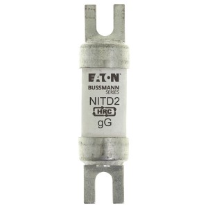 Eaton Bussmann NITD2 BS88, IEC269-1 Industrial HRC Low Voltage Fuse Link With Offset Bolted Tags 2A 550Vac