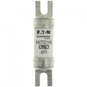 Eaton Bussmann NITD16 BS88, IEC269-1 Industrial HRC Low Voltage Fuse Link With Offset Bolted Tags 16A 550Vac