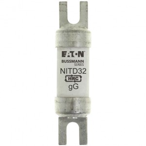 Eaton Bussmann NITD32 BS88, IEC269-1 Industrial HRC Low Voltage Fuse Link With Offset Bolted Tags 32A 550Vac