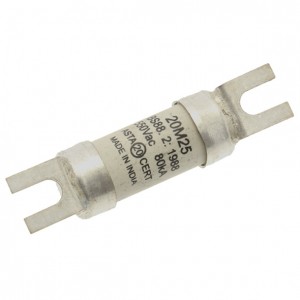Eaton Bussmann NITD20M25 BS88, IEC269-1 Industrial HRC Low Voltage Fuse Link With Offset Bolted Tags 20M25A 415Vac