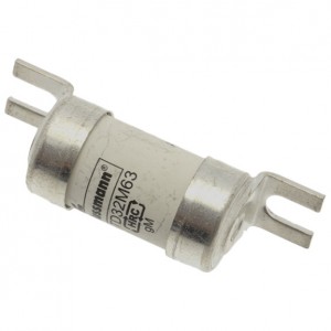 Eaton Bussmann NITD32M63 BS88, IEC269-1 Industrial HRC Low Voltage Fuse Link With Offset Bolted Tags 32M63A 415Vac