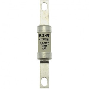 Eaton Bussmann AAO20 BS88, IEC269-1 Industrial HRC Low Voltage Fuse Link With Offset Bolted Tags 20A 550Vac