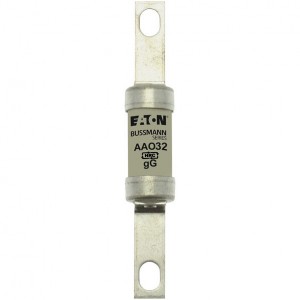 Eaton Bussmann AAO32 BS88, IEC269-1 Industrial HRC Low Voltage Fuse Link With Offset Bolted Tags 32A 550Vac