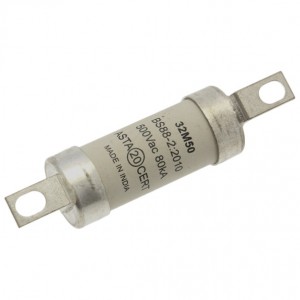 Eaton Bussmann AAO32M50 BS88, IEC269-1 Industrial HRC Low Voltage Fuse Link With Offset Bolted Tags 32M50A 550Vac