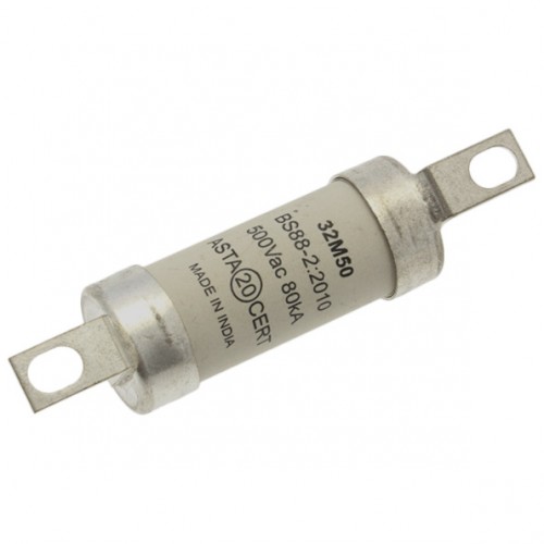 Eaton Bussmann AAO32M50 BS88, IEC269-1 Industrial HRC Low Voltage Fuse Link With Offset Bolted Tags 32M50A 550Vac