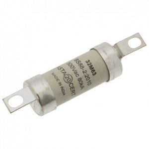 Eaton Bussmann AAO32M63 BS88, IEC269-1 Industrial HRC Low Voltage Fuse Link With Offset Bolted Tags 32M63A 550Vac