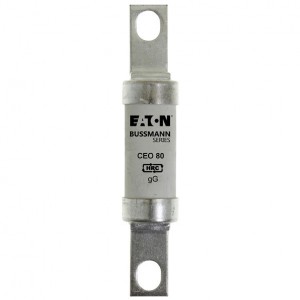 Eaton Bussmann CEO80 BS88, IEC269-1 Industrial HRC Low Voltage Fuse Link With Offset Bolted Tags 80A 550Vac