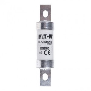 Eaton Bussmann OSD80 BS88, IEC269-1 Industrial HRC Low Voltage Fuse Link With Offset Bolted Tags 80A 550Vac
