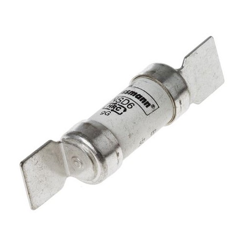 Eaton Bussmann NSD6 BS88, IEC269-1 Industrial HRC Low Voltage Fuse Link With Offset Blade Tags 6A 550Vac DiaØ: 14mm | Length: 59mm