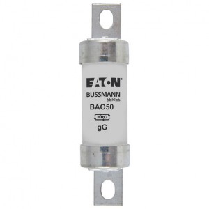 Eaton Bussmann BAO50 BS88, IEC269-1 Industrial HRC Low Voltage Fuse Link With Offset Bolted Tags 50A 550Vac