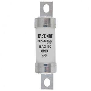 Eaton Bussmann BAO100 BS88, IEC269-1 Industrial HRC Low Voltage Fuse Link With Offset Bolted Tags 100A 550Vac