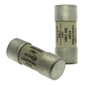 Eaton Bussmann 5KR85 BS1361 ASTA Certified House Service Cut-Out Cylindrical Fuse Link 5A 415V DiaØ: 22mm | Length: 57mm