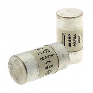 Eaton Bussmann 30LR85 BS1361 ASTA Certified House Service Cut-Out Cylindrical Fuse Link 30A 415V DiaØ: 30mm | Length: 57mm
