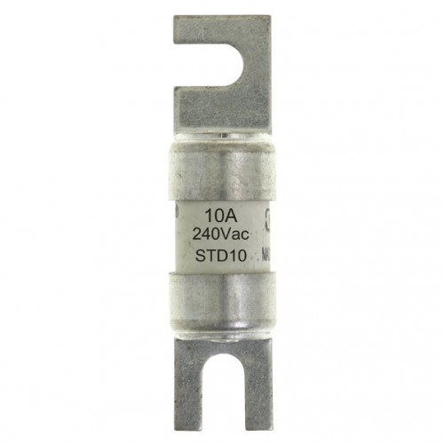 Eaton Bussmann STD10 BS88, IEC269-1 Street Lighting Low Voltage Fuse Link With Offset Blade Tags 10A 240Vac DiaØ: 12mm | Length: 47mm
