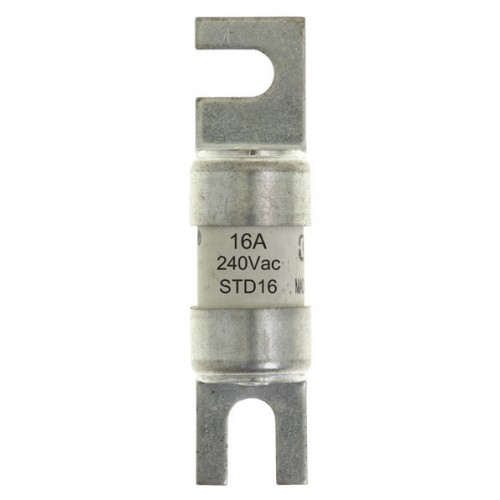 Eaton Bussmann STD16 BS88, IEC269-1 Street Lighting Low Voltage Fuse Link With Offset Blade Tags 16A 240Vac DiaØ: 12mm | Length: 47mm